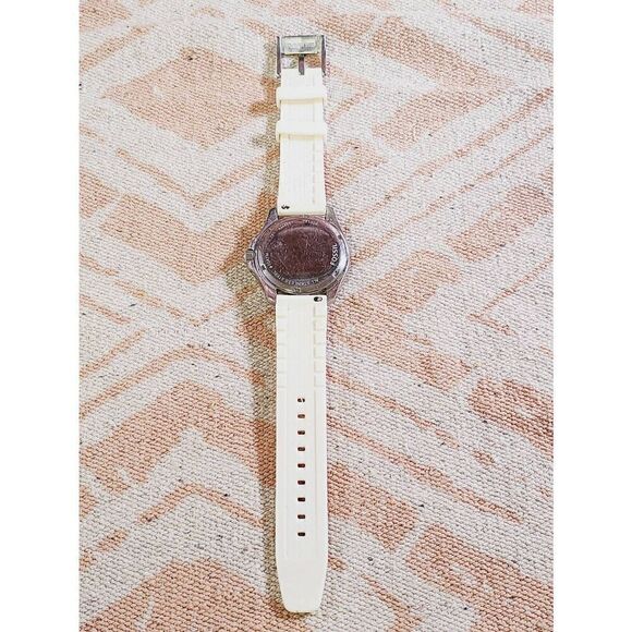 Fossil Cecile Silver Tone 42mm Women’s Watch Rhinestone Bezel Pearl Band main image 4
